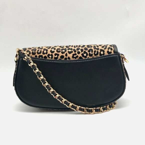Michael Kors Mila Small East West Leopard Chain Sling Shoulder Bag - Picture 2 of 10